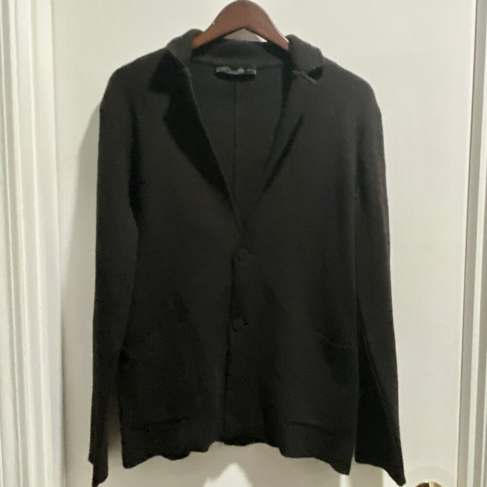 Liu Jo Uomo Slim Minimalist Preppy Quiet Luxury Knit Wool Blazer Sport Coat L